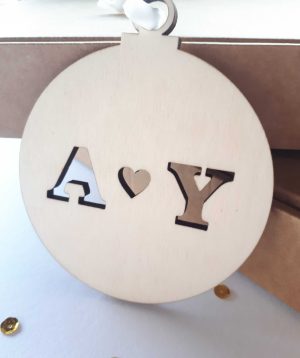 Bola de navidad iniciales